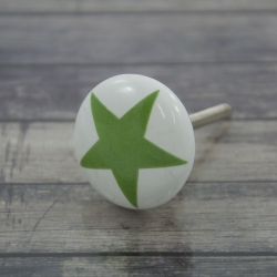 Porcelánová úchytka Green Star