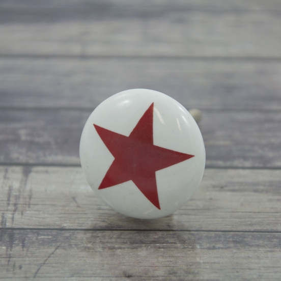 Porcelánová úchytka Red Star