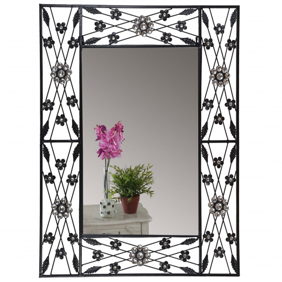 Nástěnné zrcadlo Baroque Flower, 80x60 cm