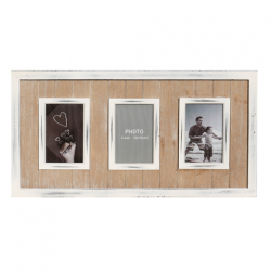 Dřevěný fotorámeček na tři fotografie