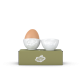 Kalíšky na vajíčka Happy and Hmpff, bílé