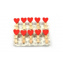 Dekorativní kolíčky Red Hearts